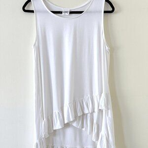 b-SHARP Ruffle White Mini Dress or Tunic